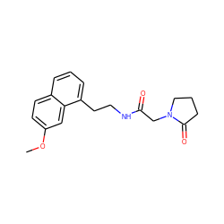 COc1ccc2cccc(CCNC(=O)CN3CCCC3=O)c2c1 ZINC000033892206
