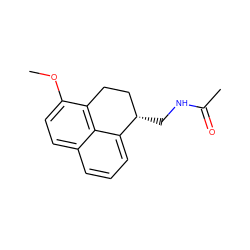 COc1ccc2cccc3c2c1CC[C@@H]3CNC(C)=O ZINC000013834408