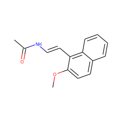 COc1ccc2ccccc2c1/C=C/NC(C)=O ZINC000095593114