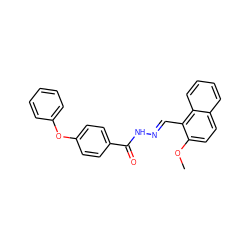 COc1ccc2ccccc2c1/C=N/NC(=O)c1ccc(Oc2ccccc2)cc1 ZINC000062242214