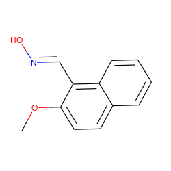 COc1ccc2ccccc2c1/C=N/O ZINC000018116386