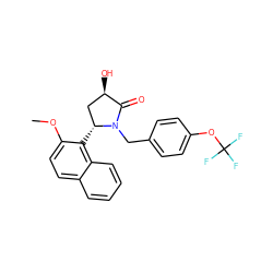 COc1ccc2ccccc2c1[C@@H]1C[C@@H](O)C(=O)N1Cc1ccc(OC(F)(F)F)cc1 ZINC000167092195