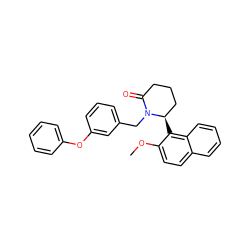 COc1ccc2ccccc2c1[C@@H]1CCCC(=O)N1Cc1cccc(Oc2ccccc2)c1 ZINC000167333834