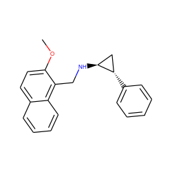 COc1ccc2ccccc2c1CN[C@H]1C[C@@H]1c1ccccc1 ZINC000063546721