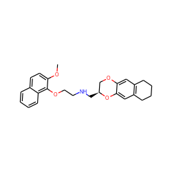 COc1ccc2ccccc2c1OCCNC[C@H]1COc2cc3c(cc2O1)CCCC3 ZINC000040766773