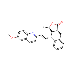 COc1ccc2nc(/C=C/[C@H]3c4ccccc4C[C@@H]4C(=O)O[C@@H](C)[C@@H]43)ccc2c1 ZINC000028823263