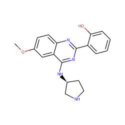 COc1ccc2nc(-c3ccccc3O)nc(N[C@H]3CCNC3)c2c1 ZINC000059286528