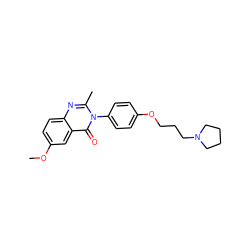 COc1ccc2nc(C)n(-c3ccc(OCCCN4CCCC4)cc3)c(=O)c2c1 ZINC000040918814