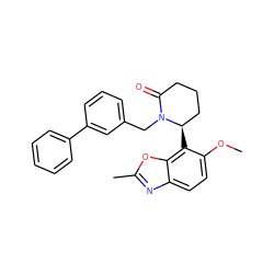 COc1ccc2nc(C)oc2c1[C@@H]1CCCC(=O)N1Cc1cccc(-c2ccccc2)c1 ZINC000098176764