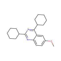 COc1ccc2nc(C3CCCCC3)nc(C3CCCCC3)c2c1 ZINC000012726658