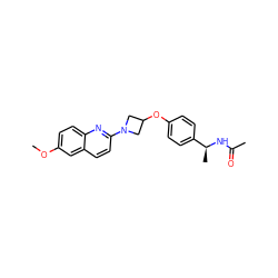 COc1ccc2nc(N3CC(Oc4ccc([C@H](C)NC(C)=O)cc4)C3)ccc2c1 ZINC000142335317