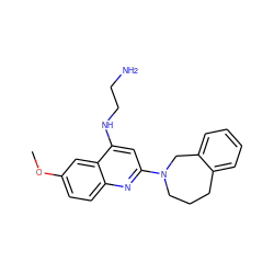 COc1ccc2nc(N3CCCc4ccccc4C3)cc(NCCN)c2c1 ZINC000205301840