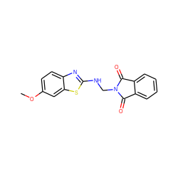 COc1ccc2nc(NCN3C(=O)c4ccccc4C3=O)sc2c1 ZINC000001727473