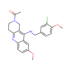 COc1ccc2nc3c(c(NCc4ccc(OC)c(Cl)c4)c2c1)CN(C(C)=O)CC3 ZINC001772638571