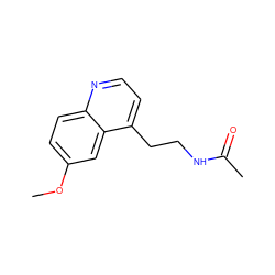 COc1ccc2nccc(CCNC(C)=O)c2c1 ZINC000000021952