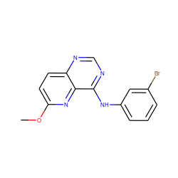 COc1ccc2ncnc(Nc3cccc(Br)c3)c2n1 ZINC000003815144