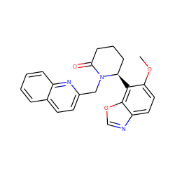 COc1ccc2ncoc2c1[C@@H]1CCCC(=O)N1Cc1ccc2ccccc2n1 ZINC000167871583