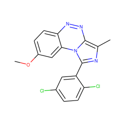 COc1ccc2nnc3c(C)nc(-c4cc(Cl)ccc4Cl)n3c2c1 ZINC000095579068