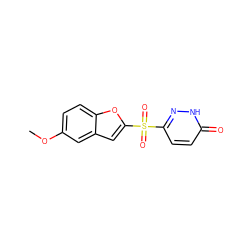 COc1ccc2oc(S(=O)(=O)c3ccc(=O)[nH]n3)cc2c1 ZINC000011536197