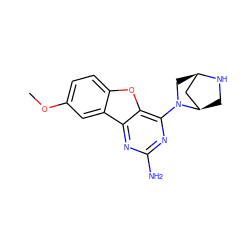 COc1ccc2oc3c(N4C[C@@H]5C[C@H]4CN5)nc(N)nc3c2c1 ZINC000073196721