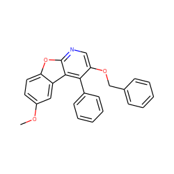 COc1ccc2oc3ncc(OCc4ccccc4)c(-c4ccccc4)c3c2c1 ZINC000095552045