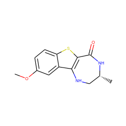 COc1ccc2sc3c(c2c1)NC[C@@H](C)NC3=O ZINC000003647053