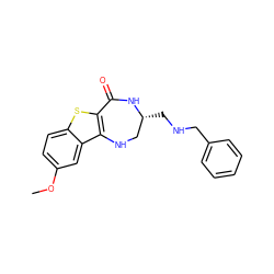 COc1ccc2sc3c(c2c1)NC[C@@H](CNCc1ccccc1)NC3=O ZINC000043062907