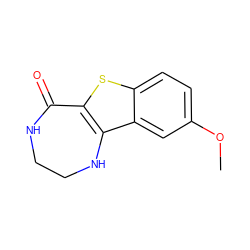 COc1ccc2sc3c(c2c1)NCCNC3=O ZINC000000002980