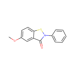 COc1ccc2sn(-c3ccccc3)c(=O)c2c1 ZINC000066167153