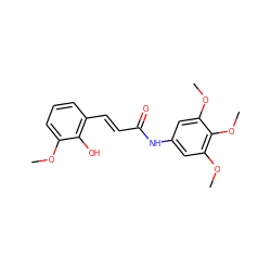 COc1cccc(/C=C/C(=O)Nc2cc(OC)c(OC)c(OC)c2)c1O ZINC000169312386