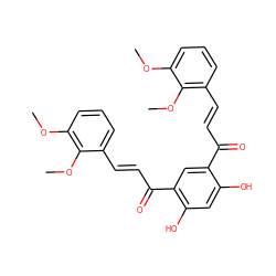 COc1cccc(/C=C/C(=O)c2cc(C(=O)/C=C/c3cccc(OC)c3OC)c(O)cc2O)c1OC ZINC000082151155