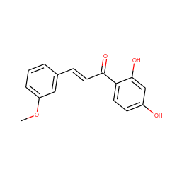COc1cccc(/C=C/C(=O)c2ccc(O)cc2O)c1 ZINC000004252722