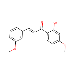 COc1cccc(/C=C/C(=O)c2ccc(OC)cc2O)c1 ZINC000004252585