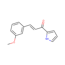 COc1cccc(/C=C/C(=O)c2ccc[nH]2)c1 ZINC000005603597