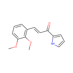 COc1cccc(/C=C/C(=O)c2ccc[nH]2)c1OC ZINC000103216943