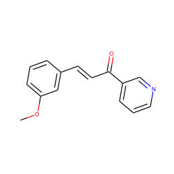 COc1cccc(/C=C/C(=O)c2cccnc2)c1 ZINC000005671056