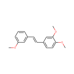 COc1cccc(/C=C/c2ccc(OC)c(OC)c2)c1 ZINC000040915416