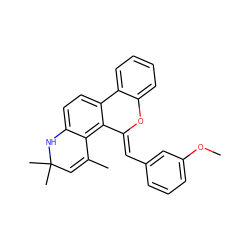 COc1cccc(/C=C2\Oc3ccccc3-c3ccc4c(c32)C(C)=CC(C)(C)N4)c1 ZINC000013781708