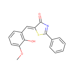 COc1cccc(/C=C2\SC(c3ccccc3)=NC2=O)c1O ZINC000012371624