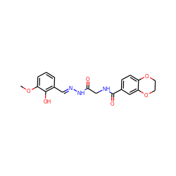 COc1cccc(/C=N/NC(=O)CNC(=O)c2ccc3c(c2)OCCO3)c1O ZINC000005501258