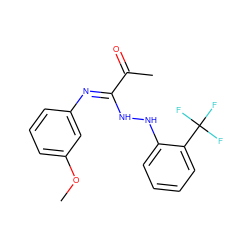 COc1cccc(/N=C(\NNc2ccccc2C(F)(F)F)C(C)=O)c1 ZINC000013473592