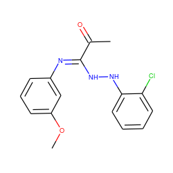 COc1cccc(/N=C(\NNc2ccccc2Cl)C(C)=O)c1 ZINC000013473584