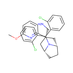 COc1cccc([C@@]2(CN)C[C@@H]3CC[C@H](C2)N3C(c2ccccc2Cl)c2ccccc2Cl)n1 ZINC000299819544