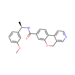 COc1cccc([C@@H](C)NC(=O)c2ccc3c(c2)OCc2cnccc2-3)c1 ZINC000221012326