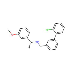 COc1cccc([C@@H](C)NCc2cccc(-c3ccccc3Cl)c2)c1 ZINC000058650057