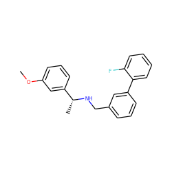 COc1cccc([C@@H](C)NCc2cccc(-c3ccccc3F)c2)c1 ZINC000058638876