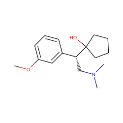 COc1cccc([C@@H](CN(C)C)C2(O)CCCC2)c1 ZINC000026742620