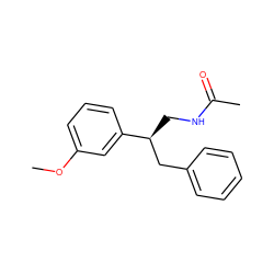 COc1cccc([C@@H](CNC(C)=O)Cc2ccccc2)c1 ZINC000035075365
