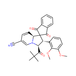 COc1cccc([C@@H]2[C@@H](C(=O)C(C)(C)C)N3C=C(C#N)C=C[C@H]3C23C(=O)c2ccccc2C3=O)c1OC ZINC000002423160