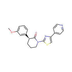 COc1cccc([C@@H]2CCCN(c3nc(-c4ccncc4)cs3)C2=O)c1 ZINC000146360151